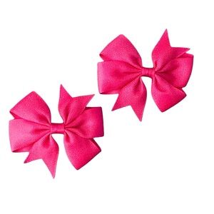Vibrant Pink Hair Bows Set for Women / Girls NEW